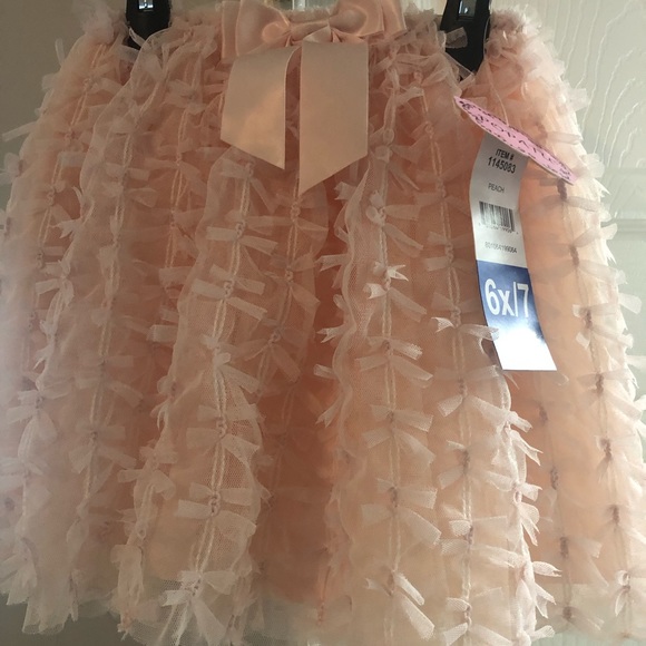 Popatu TuTu Ribbon Peach Skirt - Picture 1 of 8